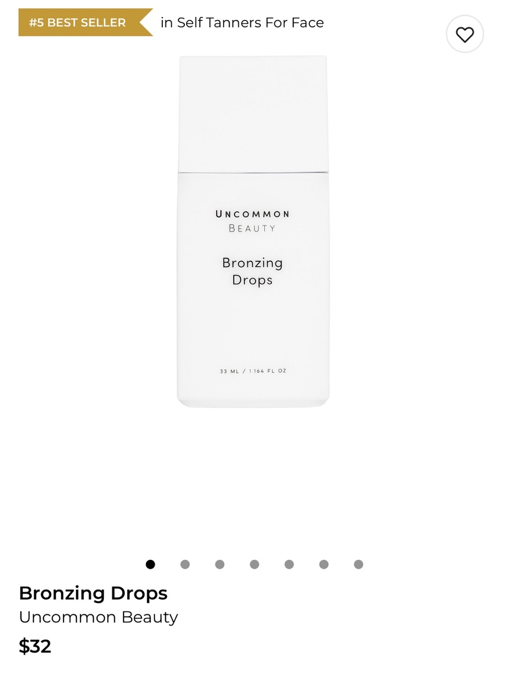 Uncommon beauty bronzing drops